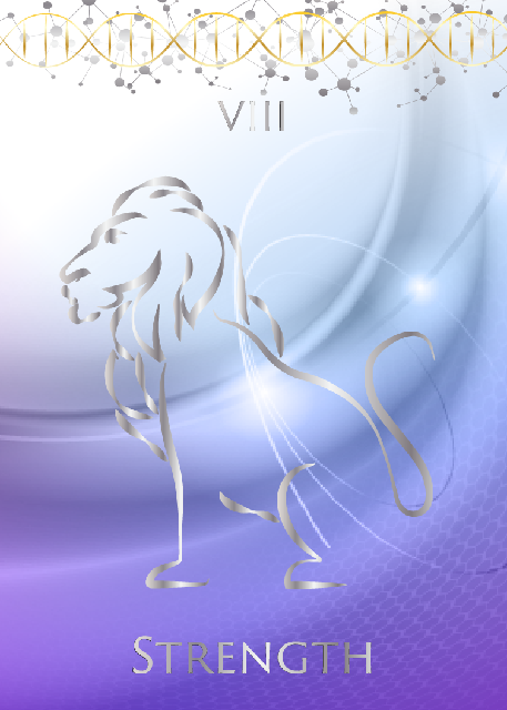 08 Strength Glyph Cropped Tarot Kitty