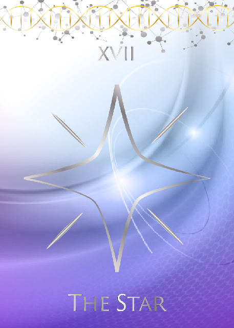 17 The Star Glyph Cropped Tarot Kitty