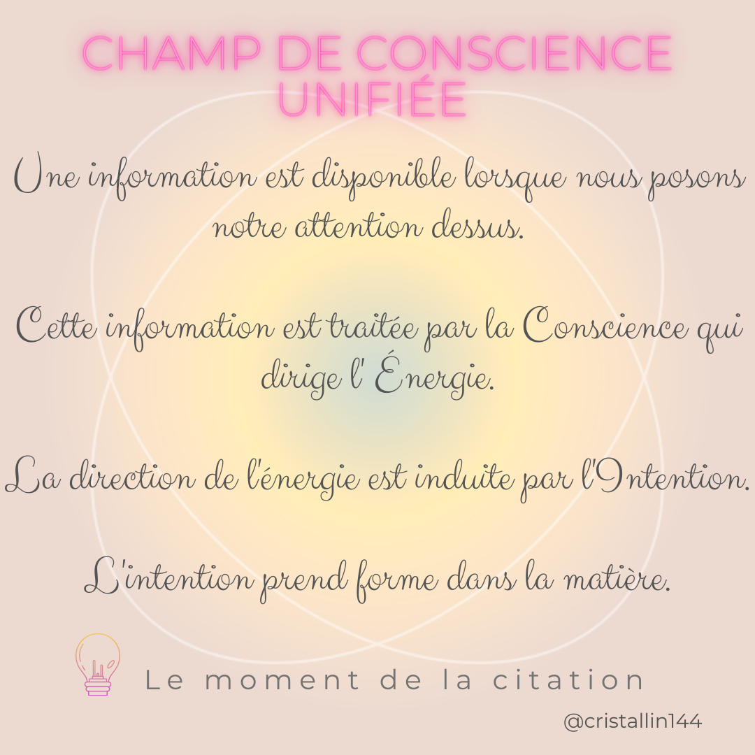 Champ unifié conscience christal universe